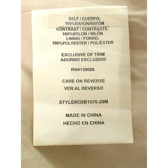 Coco Jaimeson Womens Multicolor Lace Detailing Neckline Tie Dress Large - Picture 8 of 9